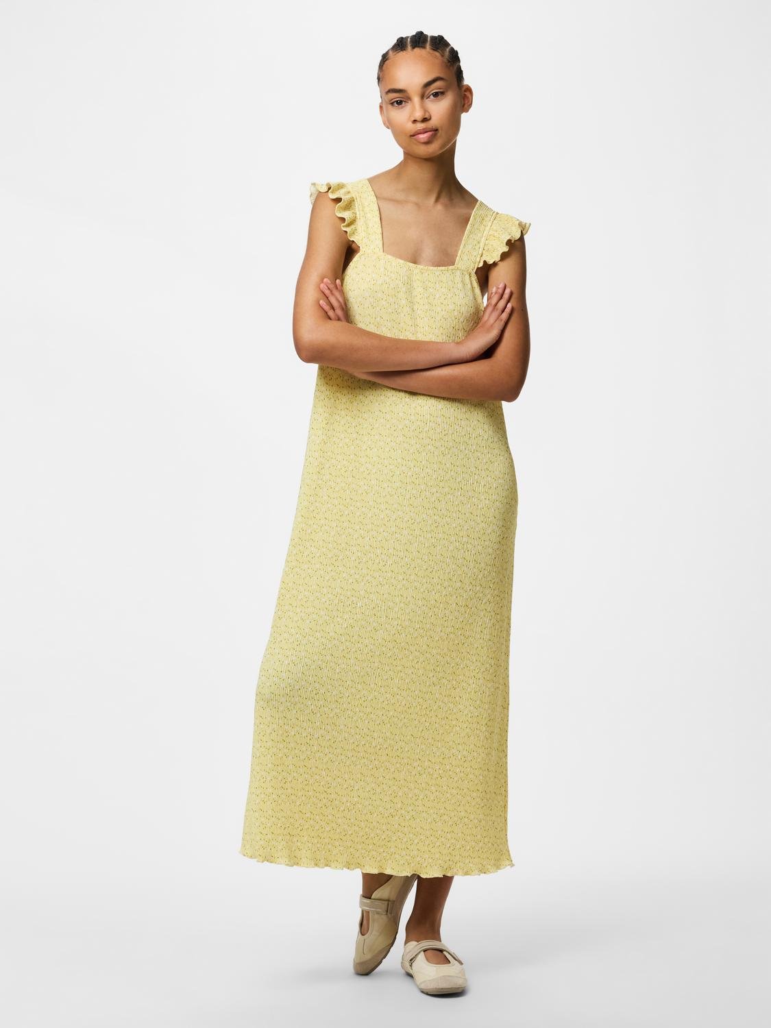 PCFLORA Midi Dress - French Vanilla - VERO MODA & VILA Bergvik